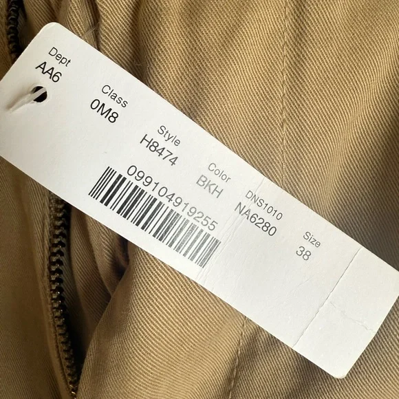 NWT J.Crew Men’s khaki shorts chino size 38 inseam 9 flat front black label - Picture 2 of 9